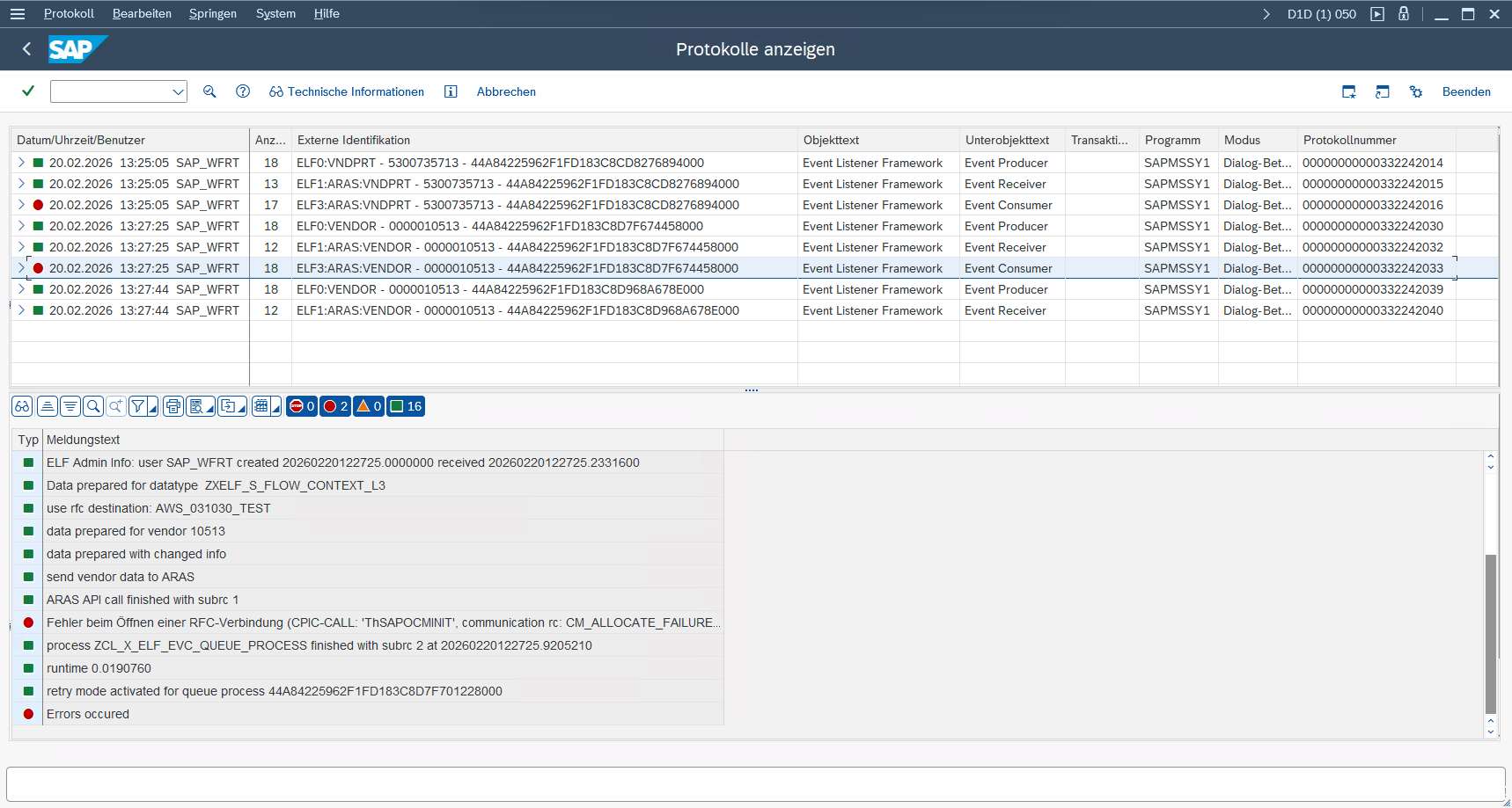 SLG1 Applikationslog