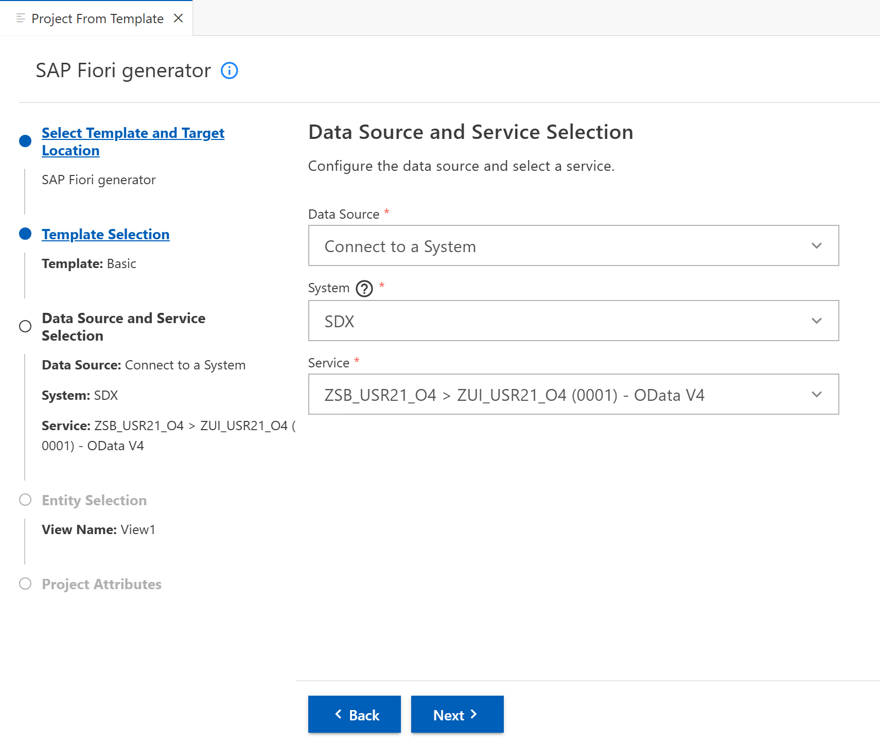 Data Source and Service Selection